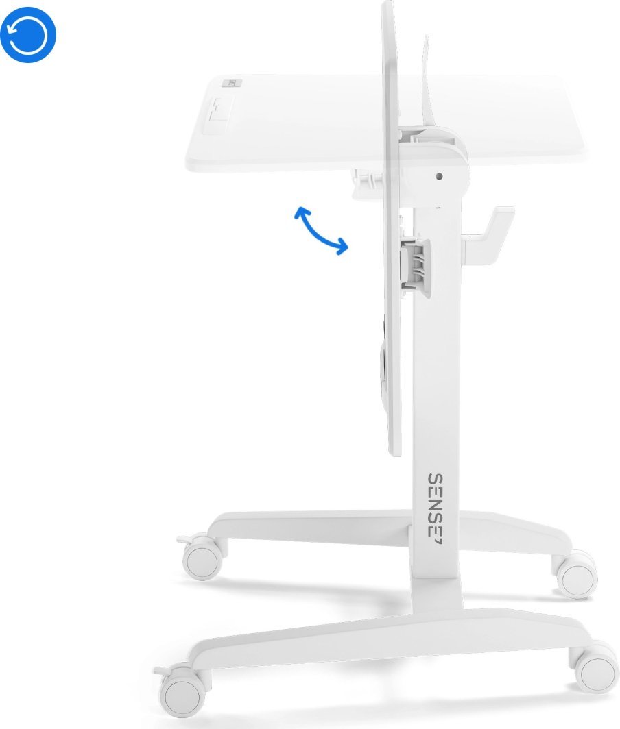 SENSE7 Mobile Table, White - Thumbnail 3