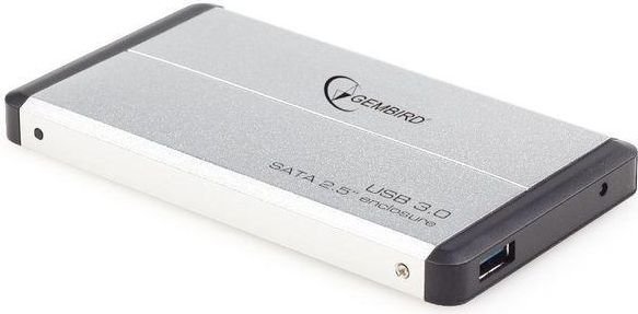 Gembird Disk Enclosure 2.5" SATA - USB 3.0, Silver - Image 1