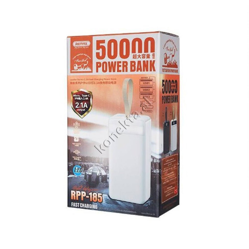 Remax 50000mAh Power Bank, Black / White - Thumbnail 2