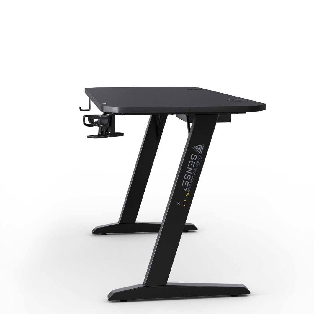 SENSE7 Nomad Cybernetic Gaming Desk, 140cm x 60cm, Black - Thumbnail 3