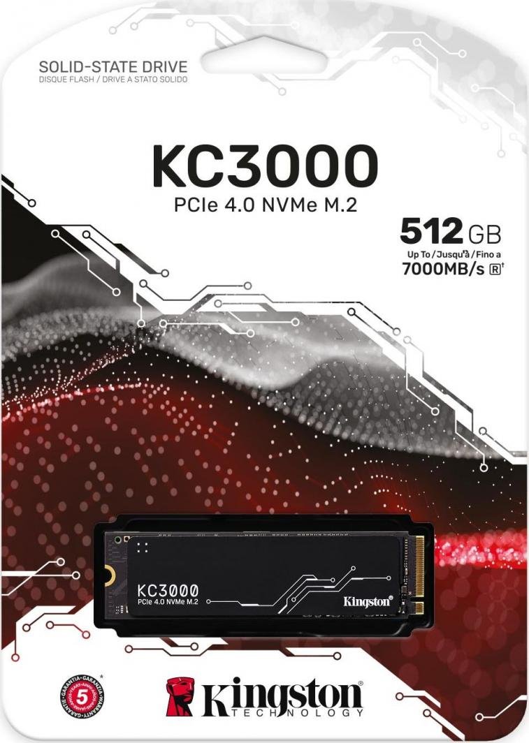 Kingston KC3000 SSD, 512GB, M.2 2280 PCI-E x4 Gen4 NVMe - Thumbnail 4