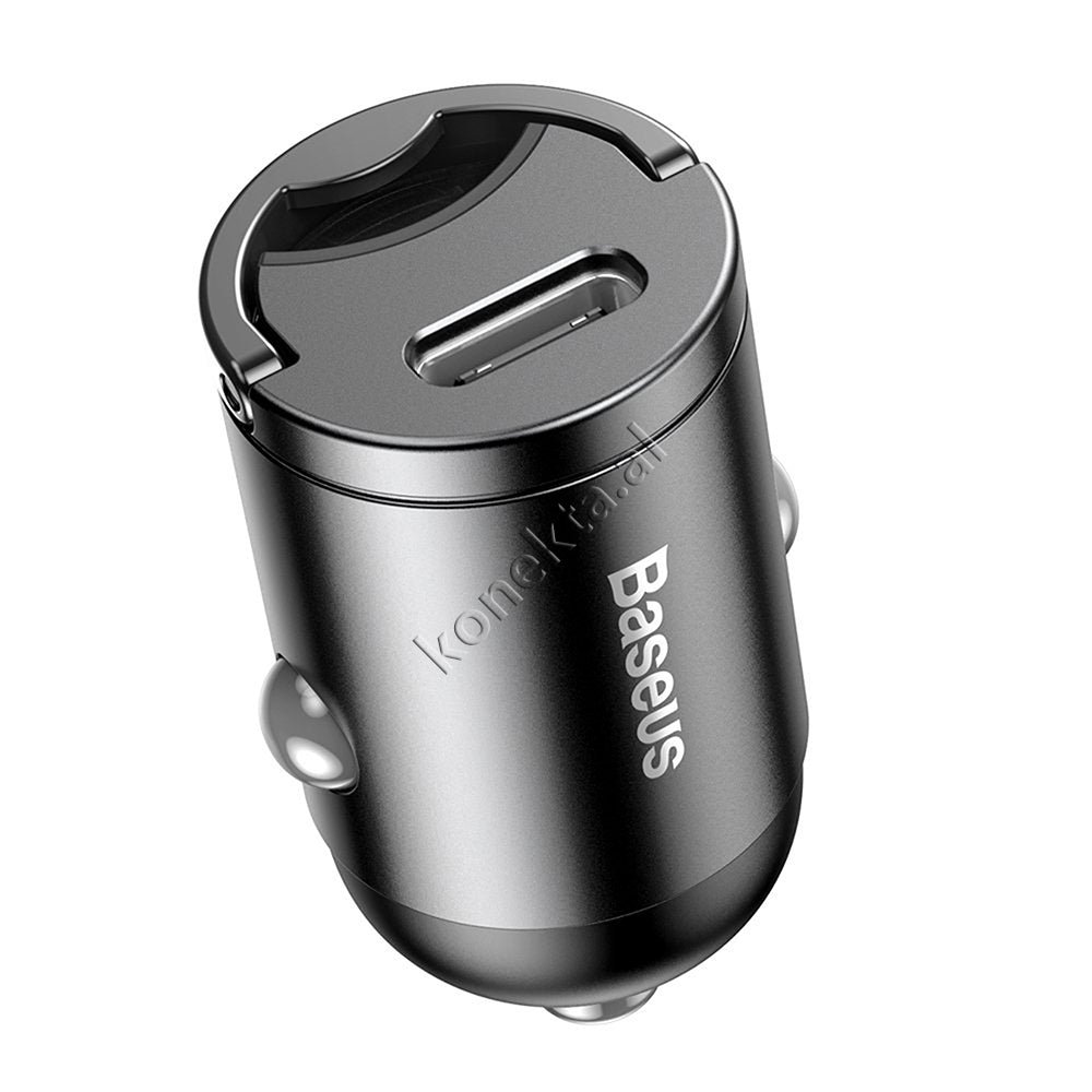 Baseus Mini Car Charger, Grey / Blue - Thumbnail 6
