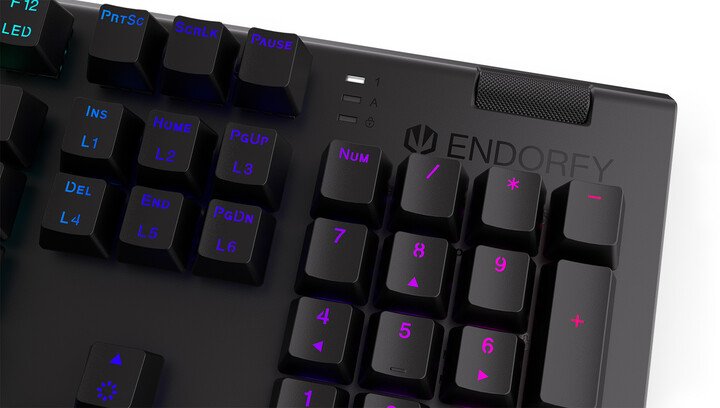 Endorfy Omnis Red Keyboard, Kailh Red, US, Black - Thumbnail 8