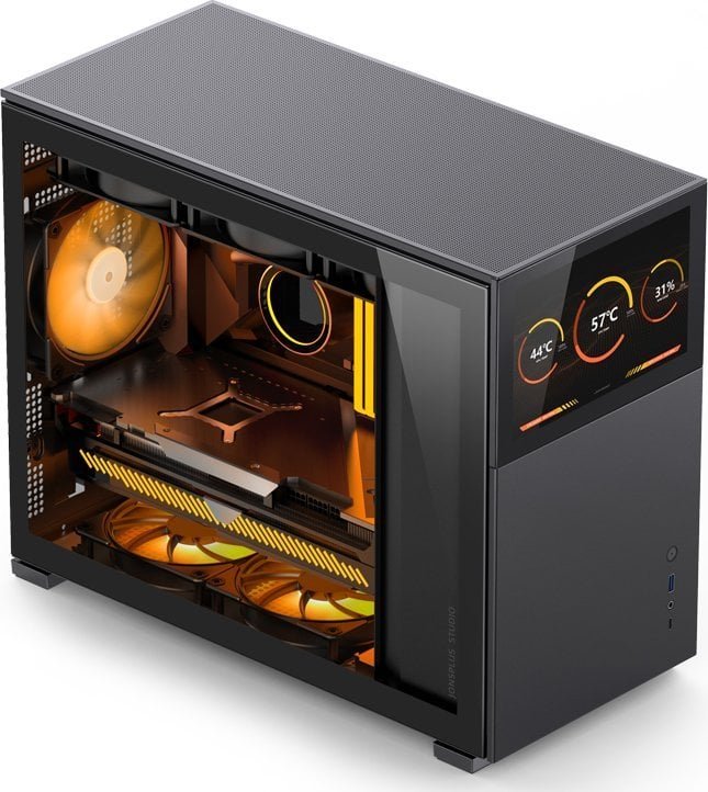Jonsbo D31 Screen Case, Black, Mini Tower - Thumbnail 2