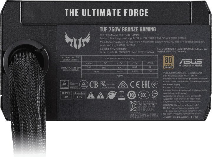 Asus TUF Gaming Bronze 90YE00D0-B0NA00 Power Supply, 750W - Thumbnail 3