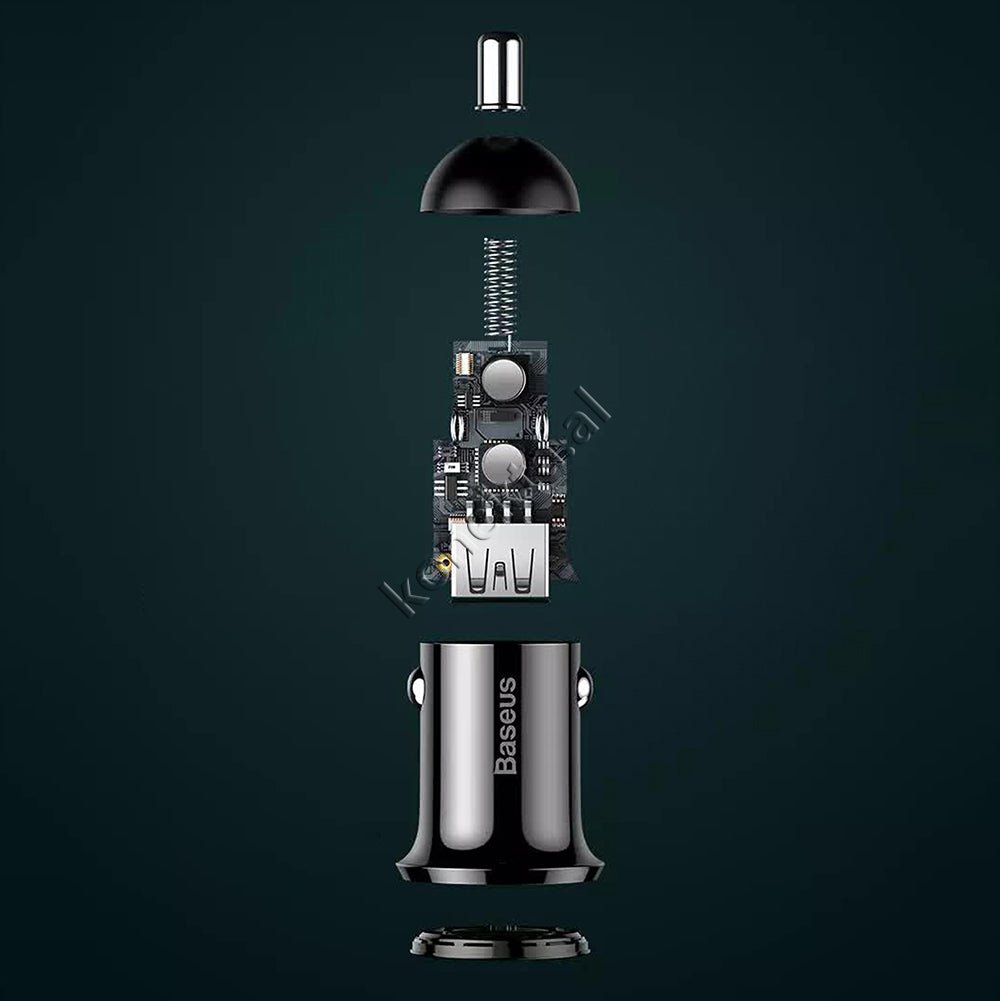 Baseus Car Charger, Black, Dual Port 4.8A - Thumbnail 12