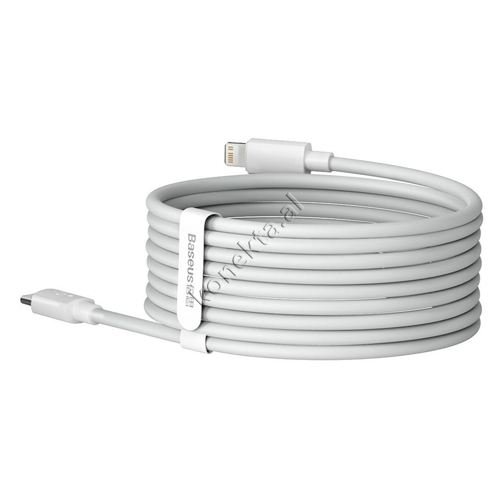 Baseus Charging Cable, 1.5m, White, Fast Charge 20W, Type-C to Lightning - Thumbnail 6