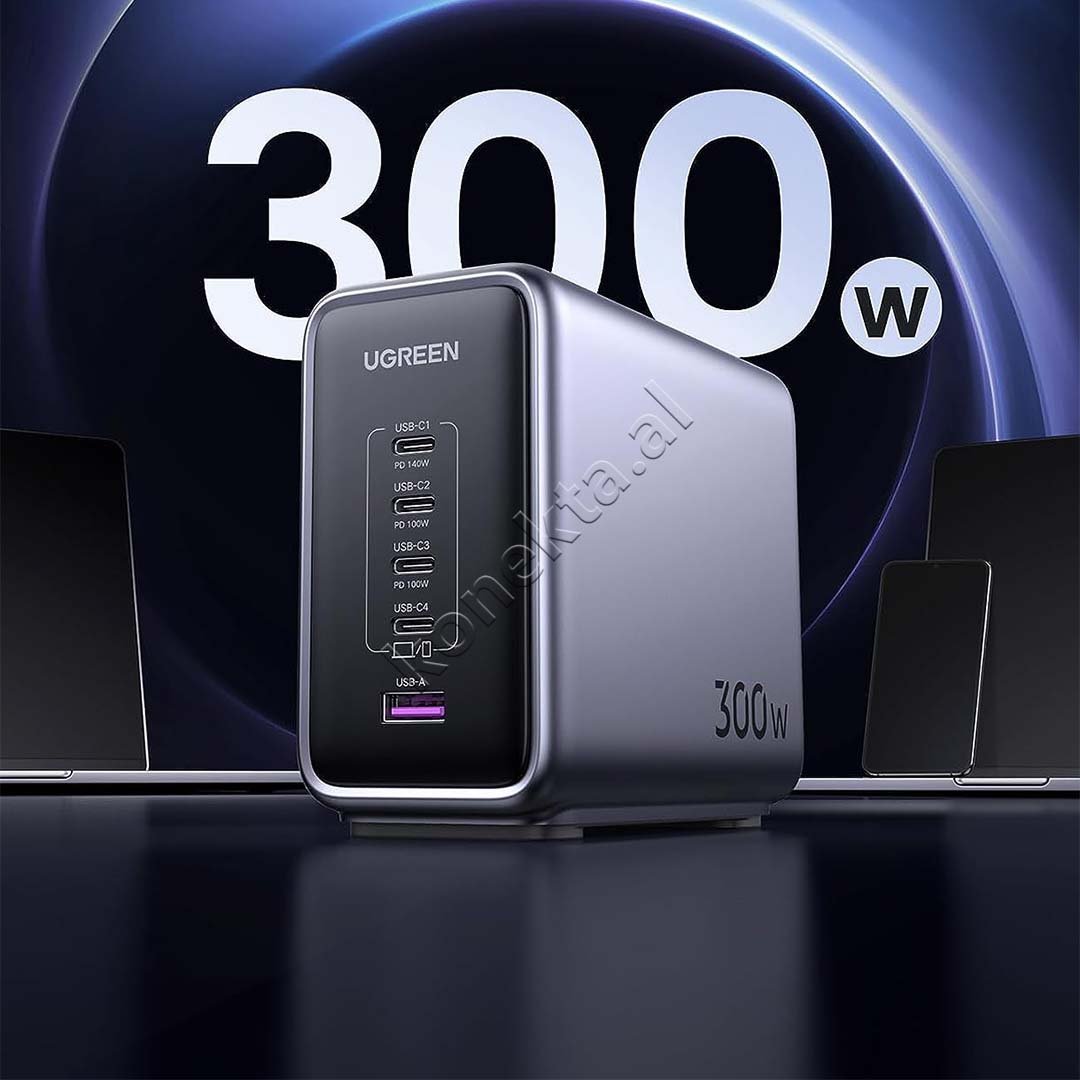 UGreen Nexode GAN 300W Charger with 5 Ports - Thumbnail 2