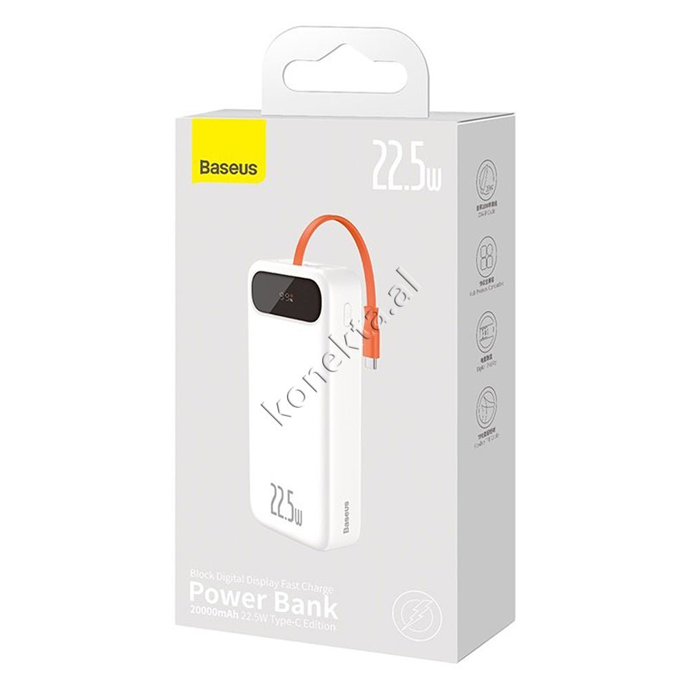 Baseus Battery, 10000mAh & 20000mAh, Black / White, 2 Ports and 1 Type-C Cable - Thumbnail 12