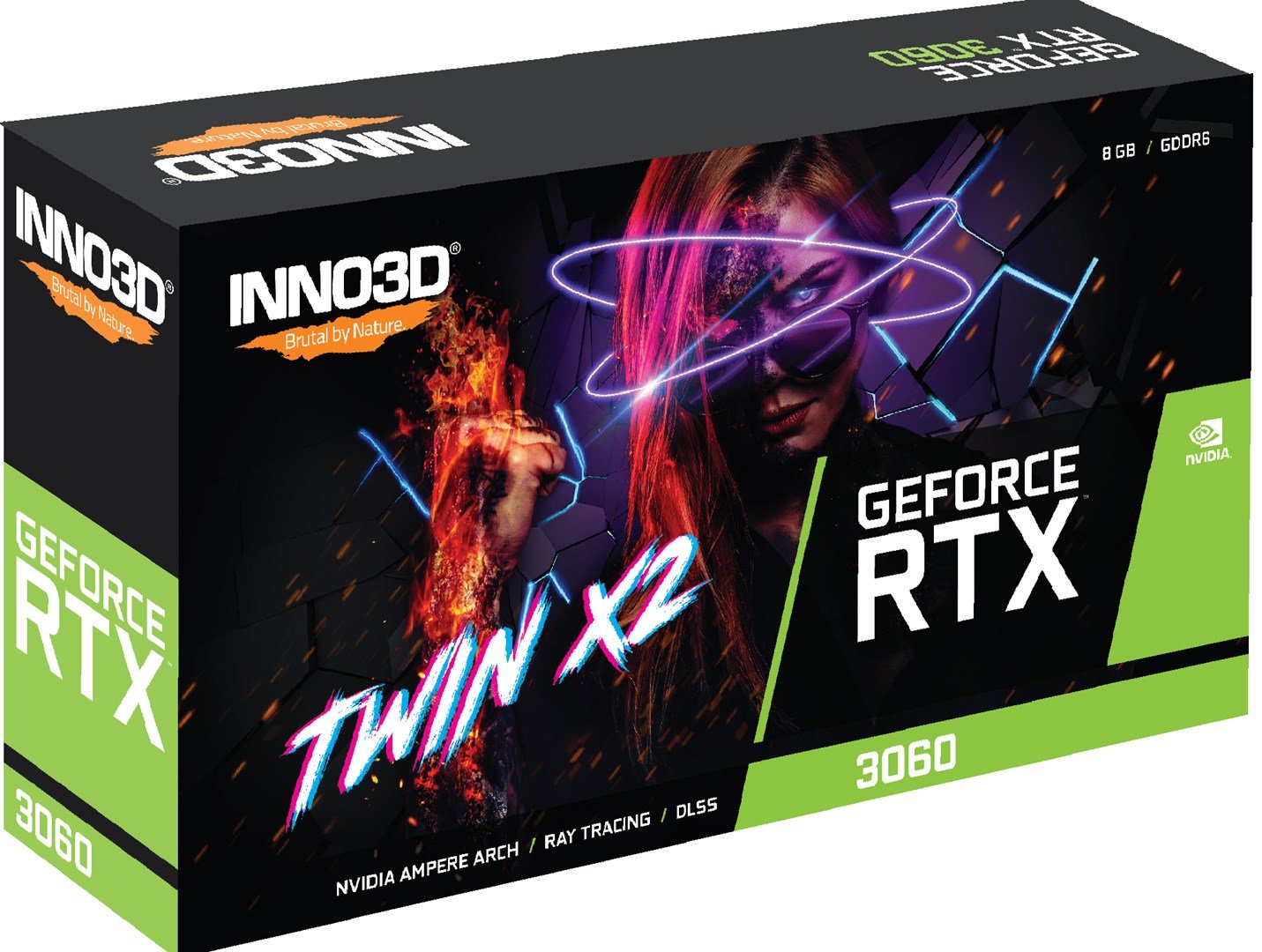 Inno3D GeForce RTX 3060 Twin X2 OC LHR 8GB GDDR6 Graphics Card - Thumbnail 2