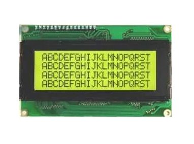 4x20 LCD Screen, Black Over Green - Image 1