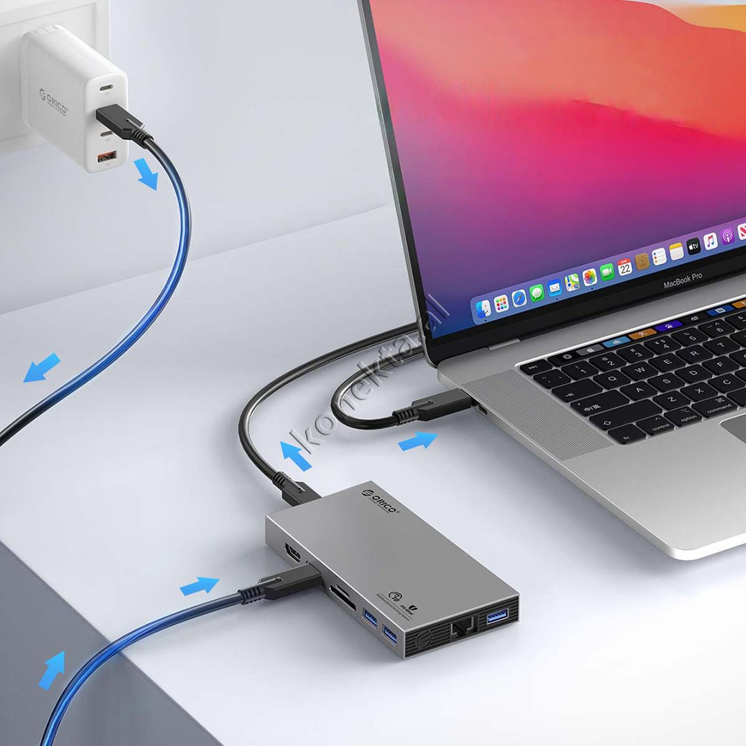 Orico 9-Port Adapter Hub + SSD Reader up to 2TB - Thumbnail 7