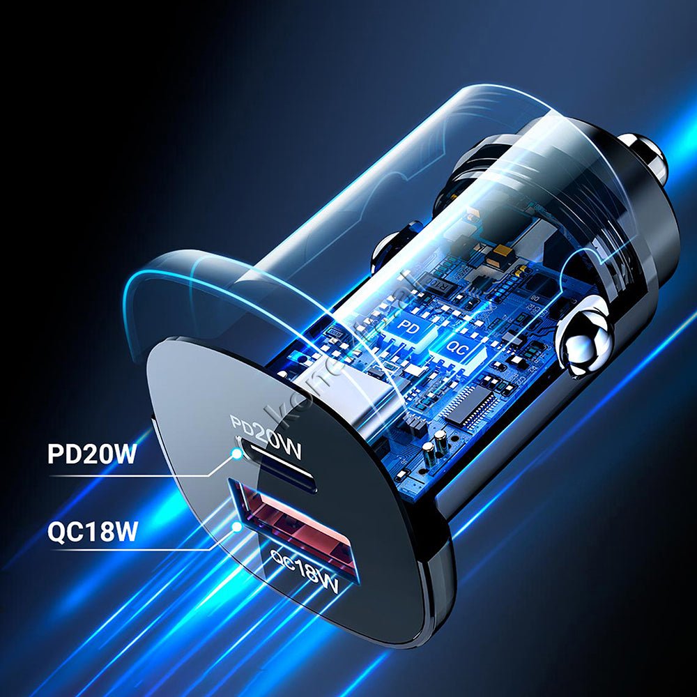 AceFast Car Charger 38W with USB and Type-C Ports - Thumbnail 10