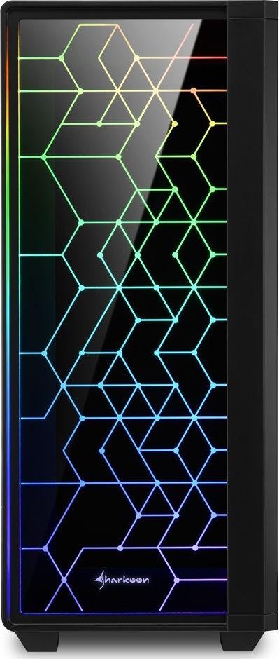 Sharkoon RGB LIT 100 Case, Midi Tower - Thumbnail 2