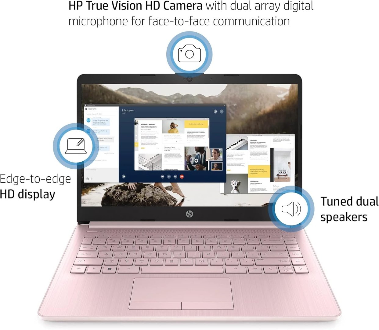 HP 14-CF2112WM Laptop, 14.1 Inch, 16GB RAM, 64GB Storage - Thumbnail 7
