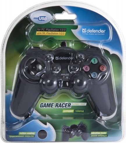 Defender Game Racer Turbo RS3 Controller, Wired, Black - Thumbnail 2