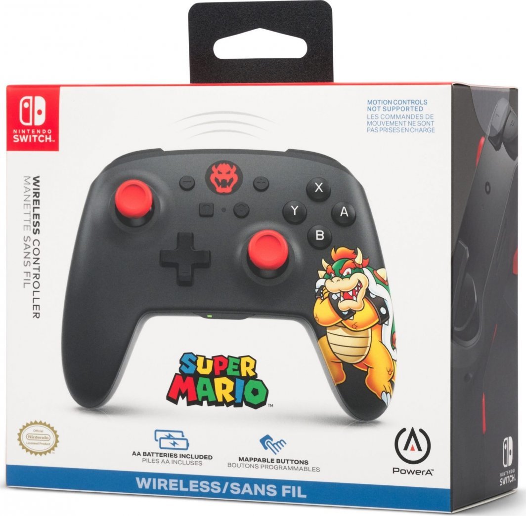 PowerA King Bowser Controller, Wireless, Black - Thumbnail 10