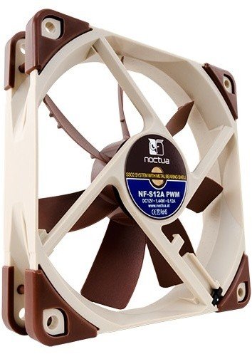 Noctua NF-S12A PWM Fan, 120mm, Brown - White - Image 1