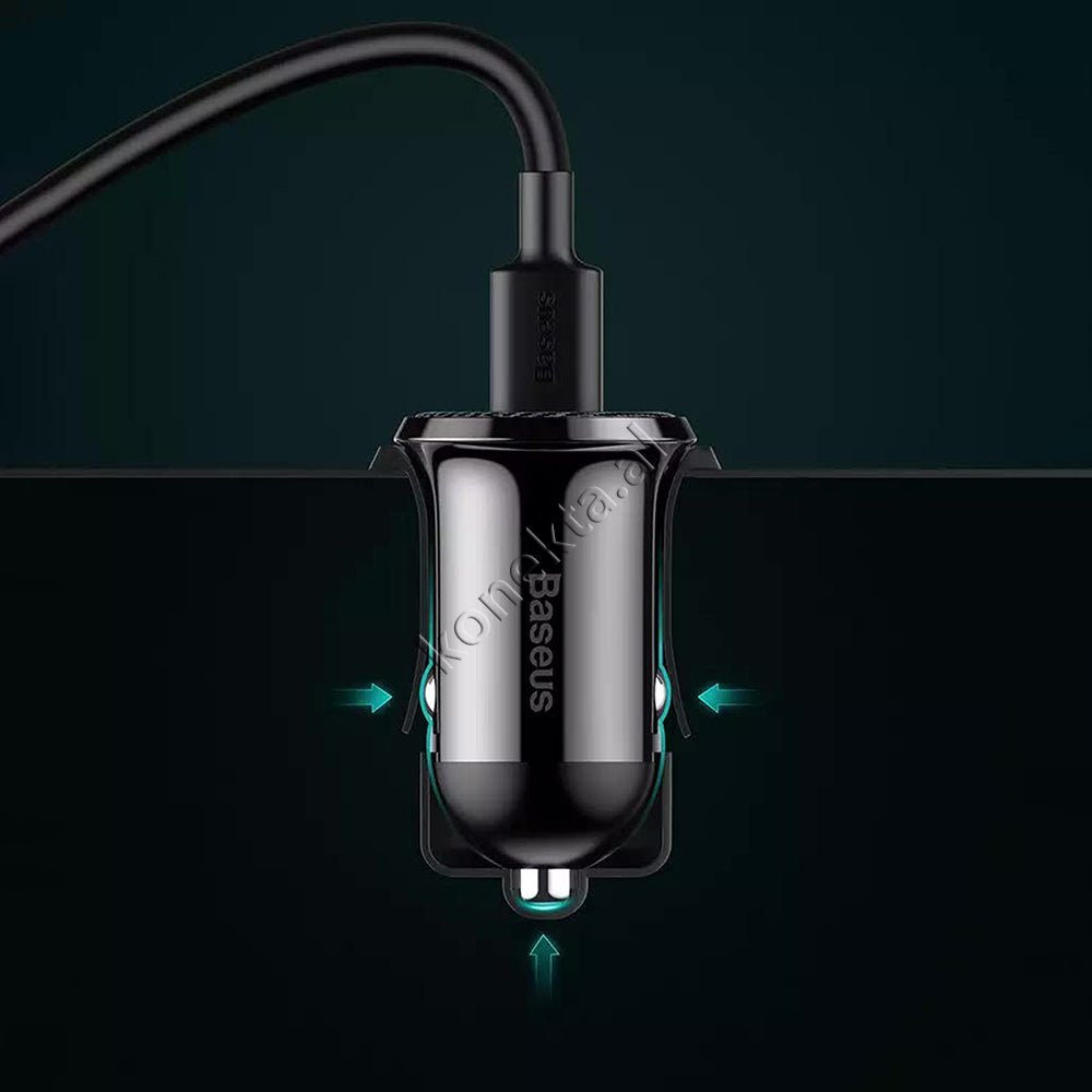 Baseus Car Charger, Black, Dual Port 4.8A - Thumbnail 6
