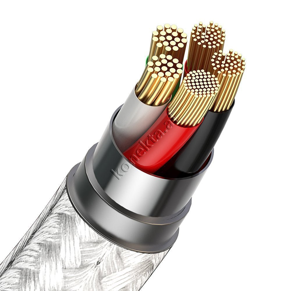 Baseus Kabell USB Me Koke Magnetike 3 Ne 1 Lightning, Micro & Type-C, E Zeze / E Bardhe - Thumbnail 24