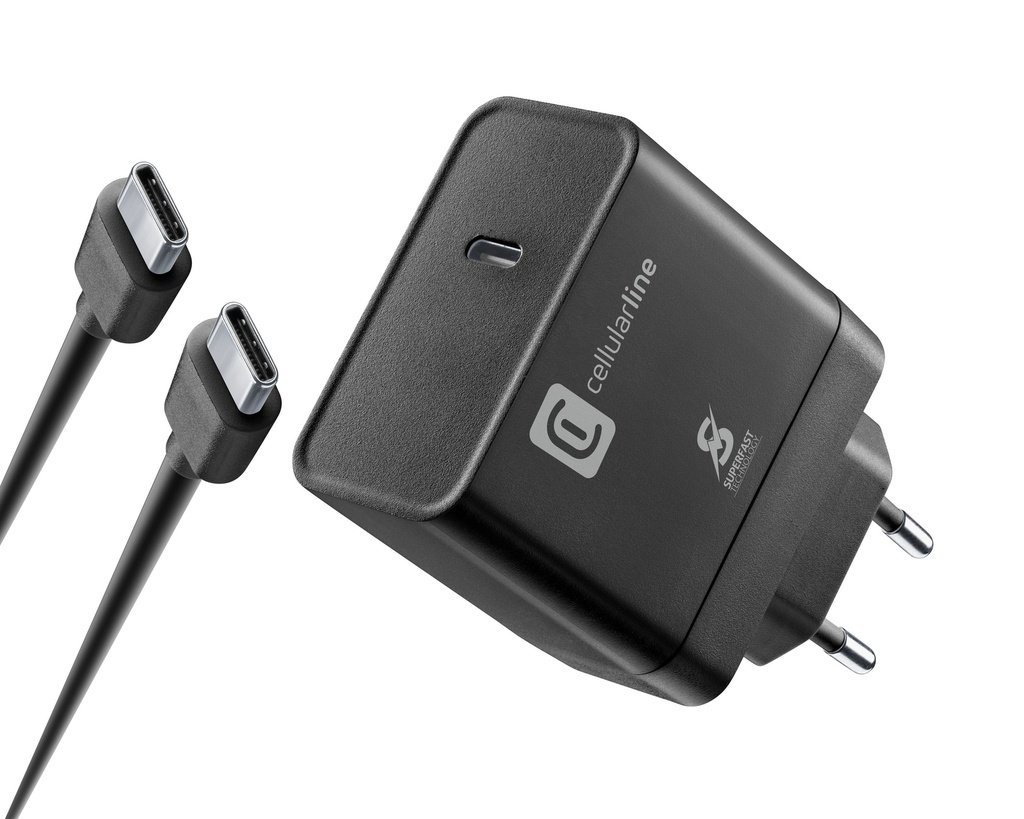 Cellularline 25W Charging Kit - USB-C to USB-C Cable - Image 1
