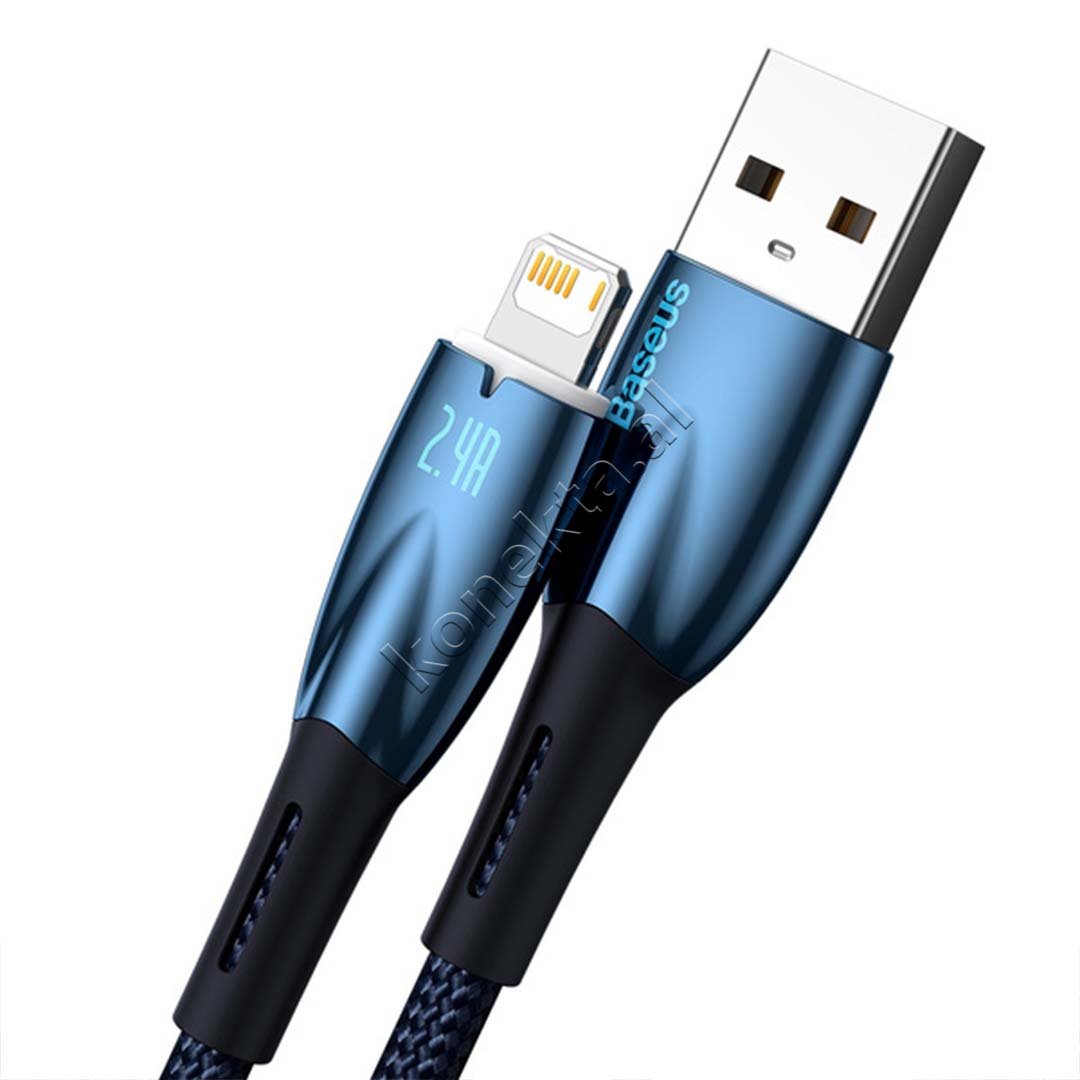 Baseus USB to Lightning Cable, 2m, Blue - Thumbnail 2