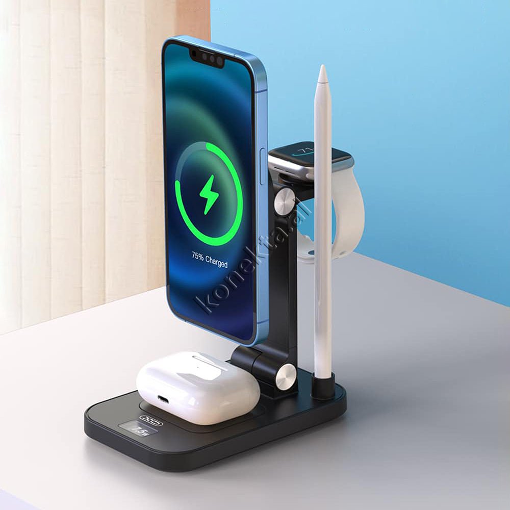 XO MagSafe Wireless Charging Stand, Black - Thumbnail 3