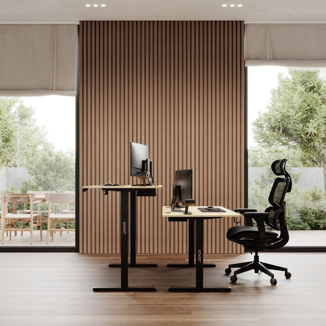 SENSE7 Nojo Table, 140cm x 70cm, Black / Light Wood - Thumbnail 11