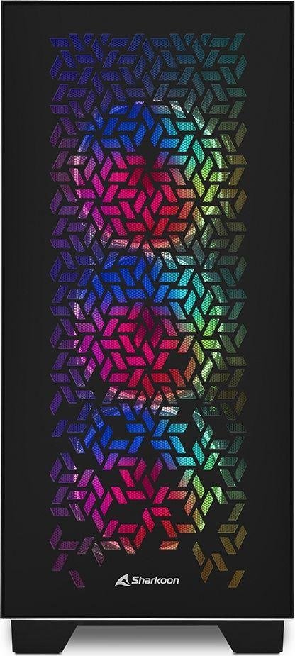 Sharkoon Elite Shark CA300H ARGB Case, Black, Full Tower - Thumbnail 2