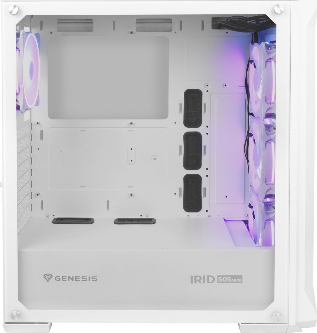 Genesis Irid 505 ARGB Computer Case, White - Thumbnail 7