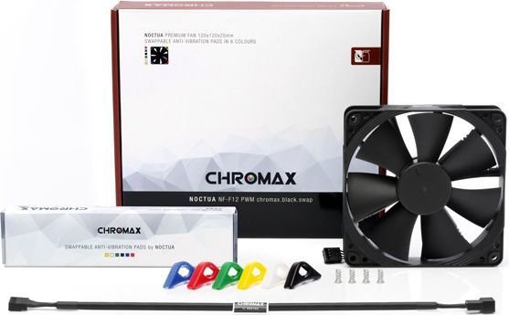 Noctua NF-F12 PWM CH.BK.S Fan, 120 mm, Black - Thumbnail 3