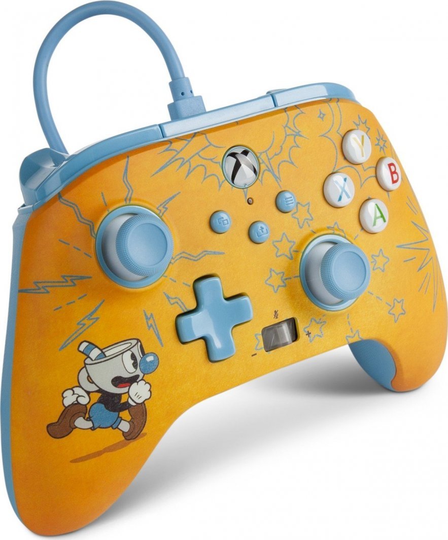 PowerA XS Enhanced Cuphead Controller, Wired, Yellow - Thumbnail 2