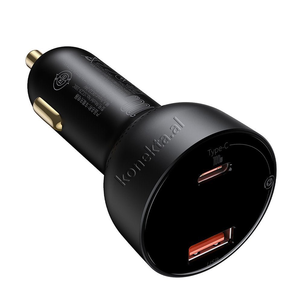 Baseus Car Charger 100W with Type-C to Type-C Cable - Thumbnail 6