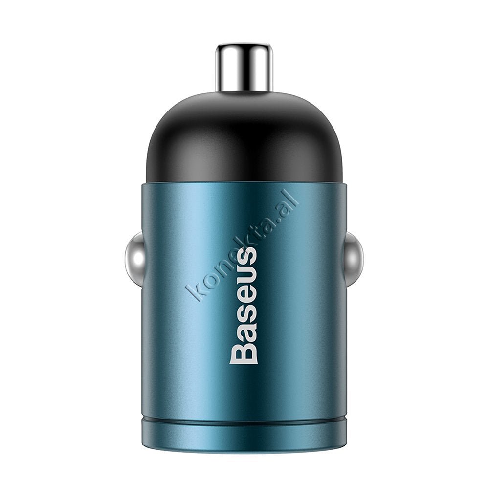 Baseus Mini Car Charger, Grey / Blue - Thumbnail 8