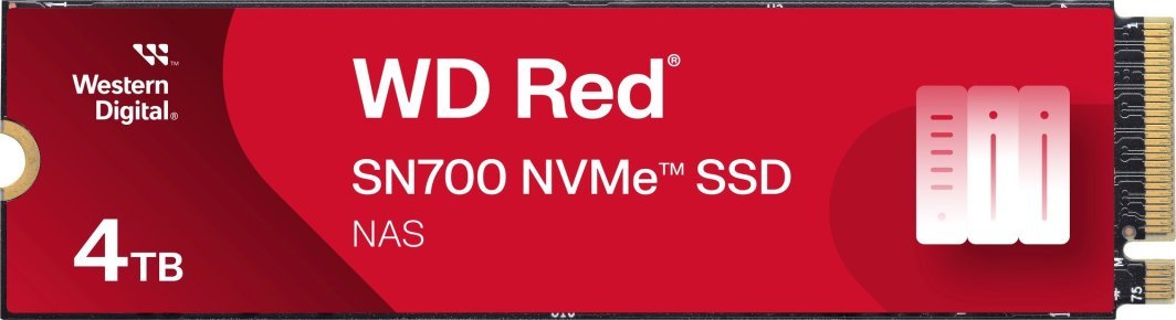 WD Red SN700 SSD, 4TB, M.2 2280 PCI-E x4 Gen3 NVMe - Image 1
