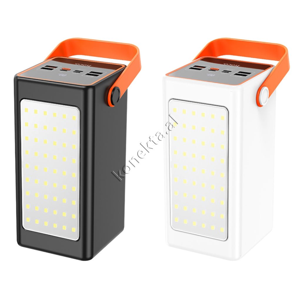 Hoco 90000mAh External Battery, White, LED Light, Multiple Ports, Fast Charging 22.5W - Thumbnail 6