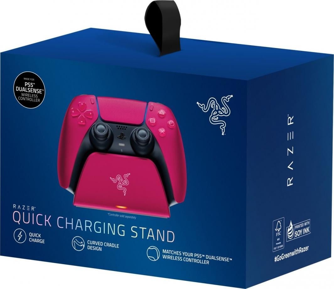 Razer DualSense Charging Station, Black/Pink - Thumbnail 10