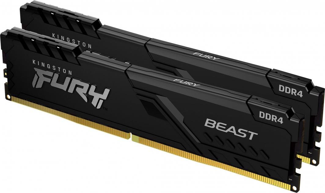 Kingston Fury Beast RAM, DDR4, 32 GB, 3200MHz, CL16 - Image 1
