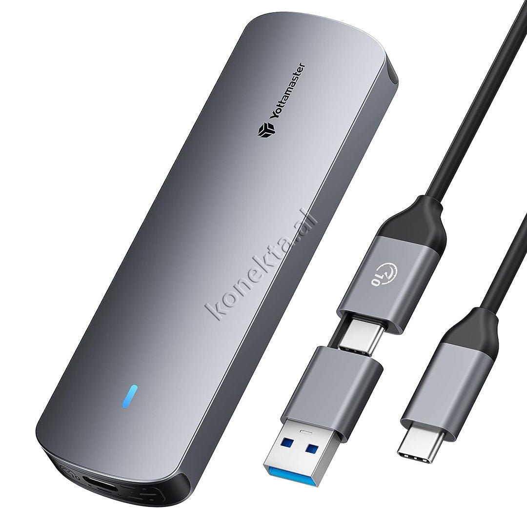 Yottamaster SSD M.2 NVME Enclosure, Up to 4TB, Type-C Gen 2 - Image 1