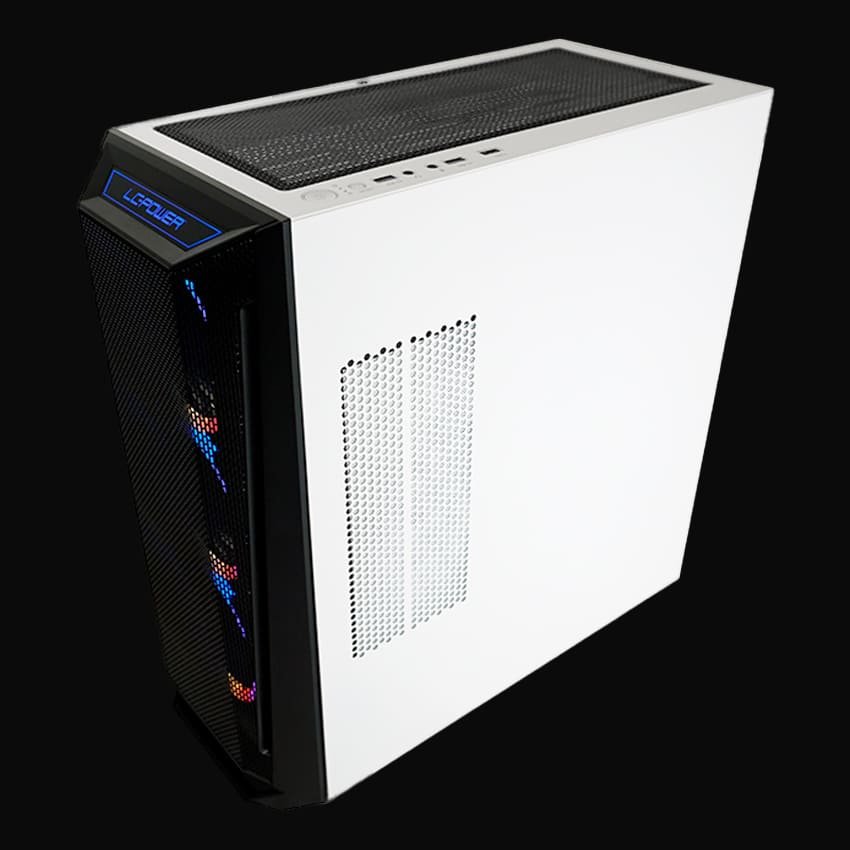 LC-805BW-ON Holo-1_X Midi-ATX Case, Black/White - Thumbnail 5