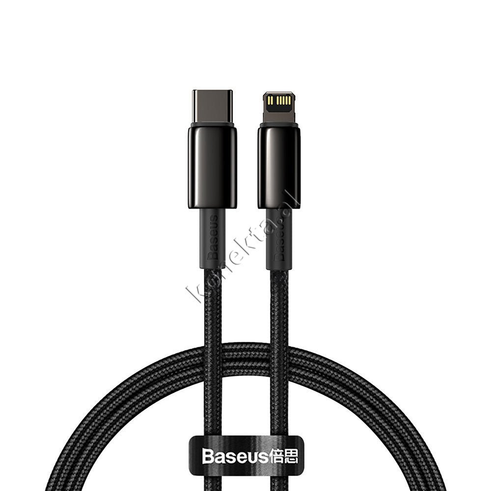 Baseus Type-C to Lightning Cable, 20W Fast Charge, 1m, Black - Image 1