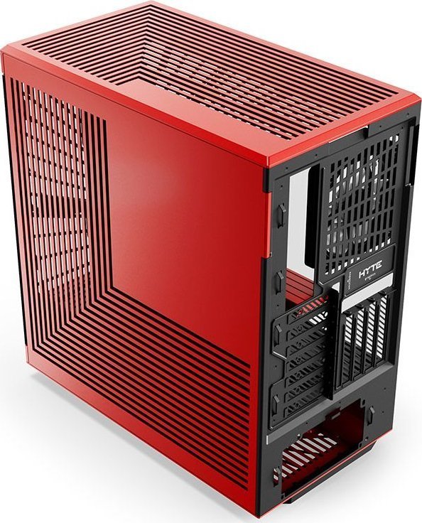 Hyte Y40 Case, Black and Red, Midi Tower - Thumbnail 4