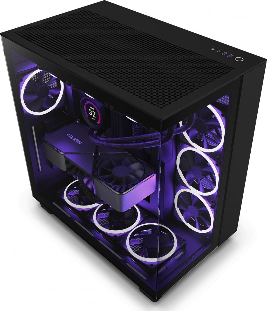 NZXT H9 Flow Case, Black - Image 1