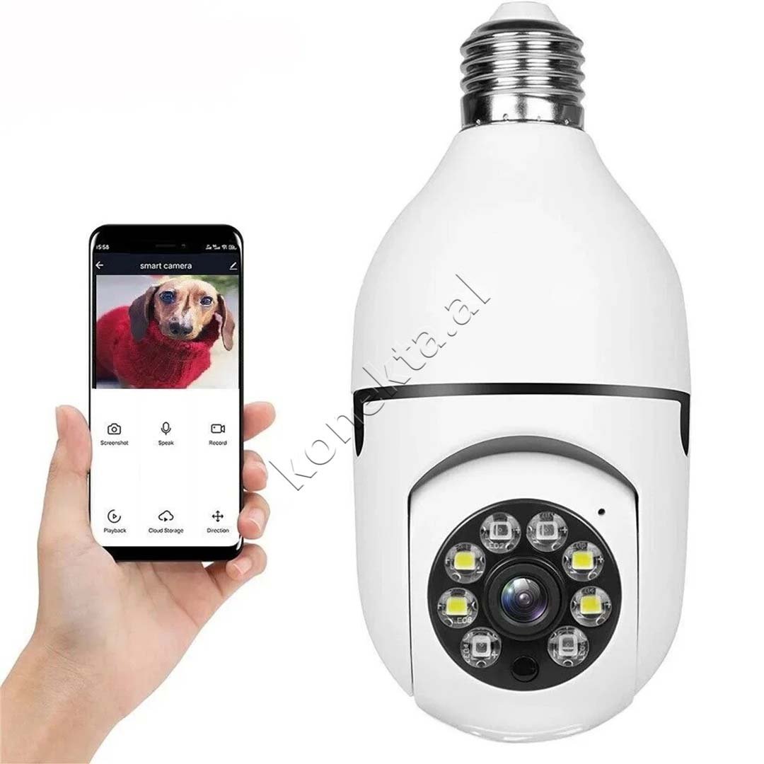 tjetertjeter V380PRO E27 Kamera Sigurie Ne Forme Llambe 2MP 1080P - Thumbnail 2
