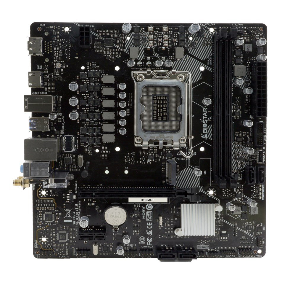 Biostar H610MT-E Motherboard Intel H610 LGA 1700 Micro ATX - Thumbnail 2