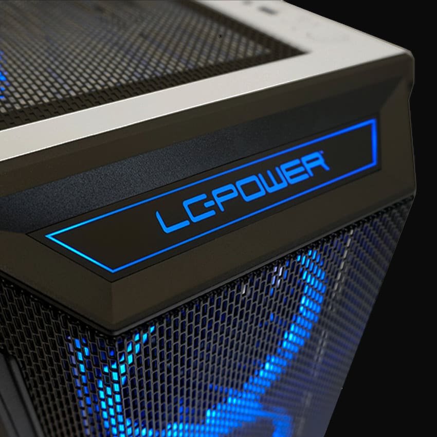 LC-805BW-ON Holo-1_X Midi-ATX Case, Black/White - Thumbnail 14