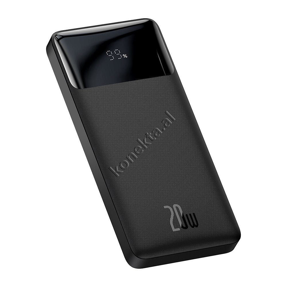 Baseus 10000mAh External Battery, 15W & 20W, 3 Ports, Black - Image 1