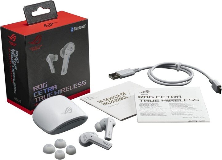 ASUS ROG Cetra True Wireless Headphones, White - Thumbnail 5