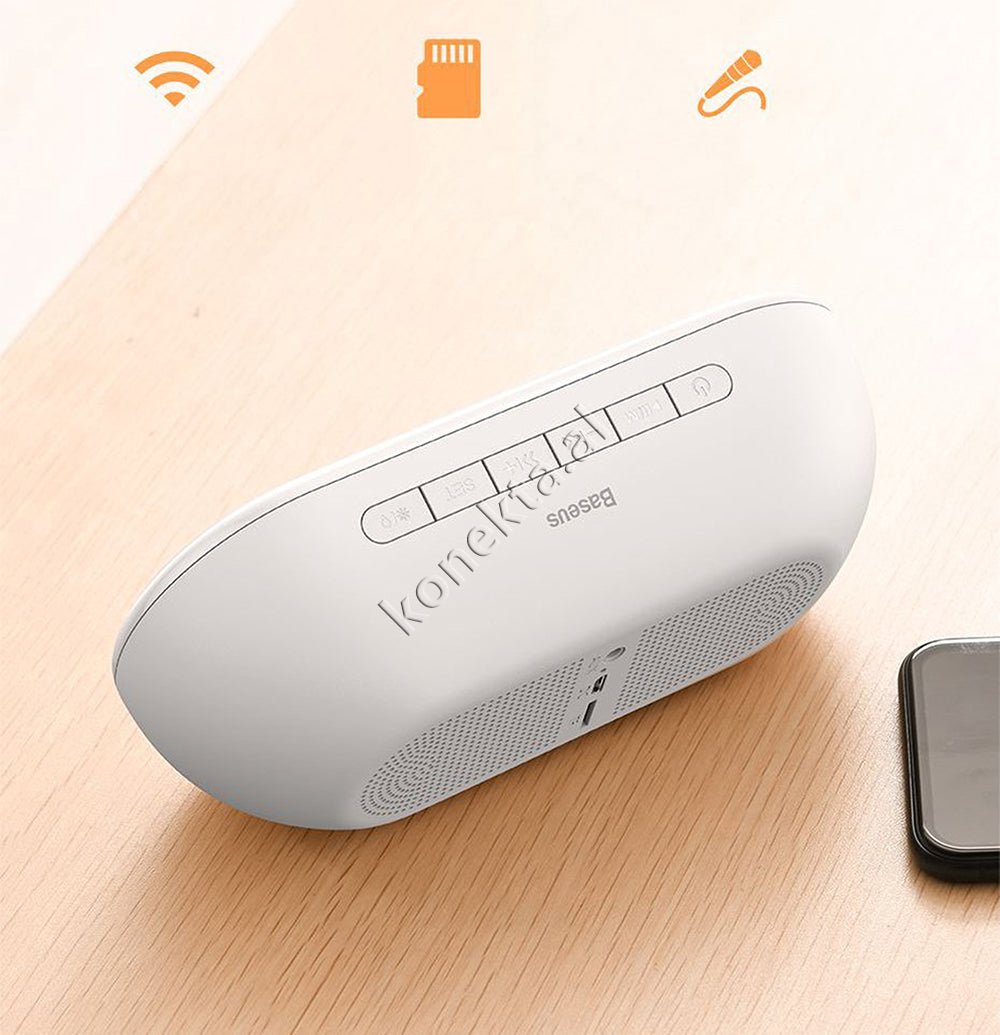 Baseus Bluetooth Speaker, White / Black - Thumbnail 9
