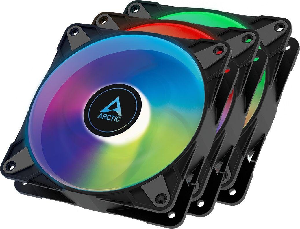 Arctic P12 PWM PST A-RGB 0dB Fan, 120 mm, 3 copë - Image 1
